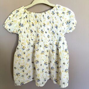7 for all mankind 3T shirred floral top.